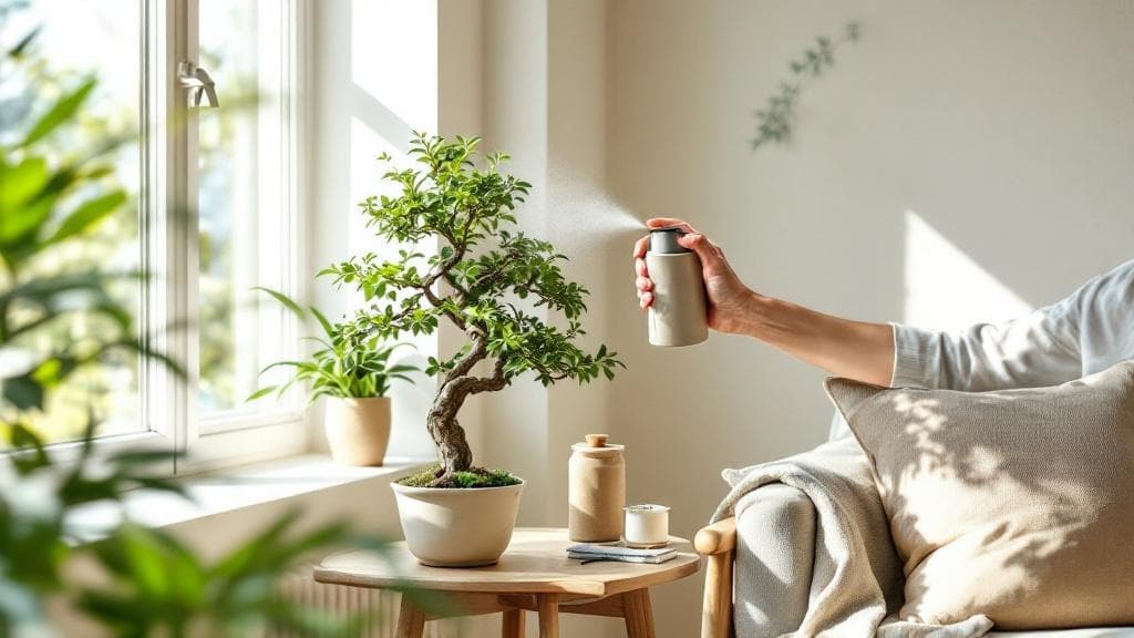 A healthy beginner bonsai tree in a small apartment space